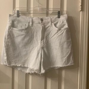 Devon Frayed Hem High Rise Biker Shorts-New